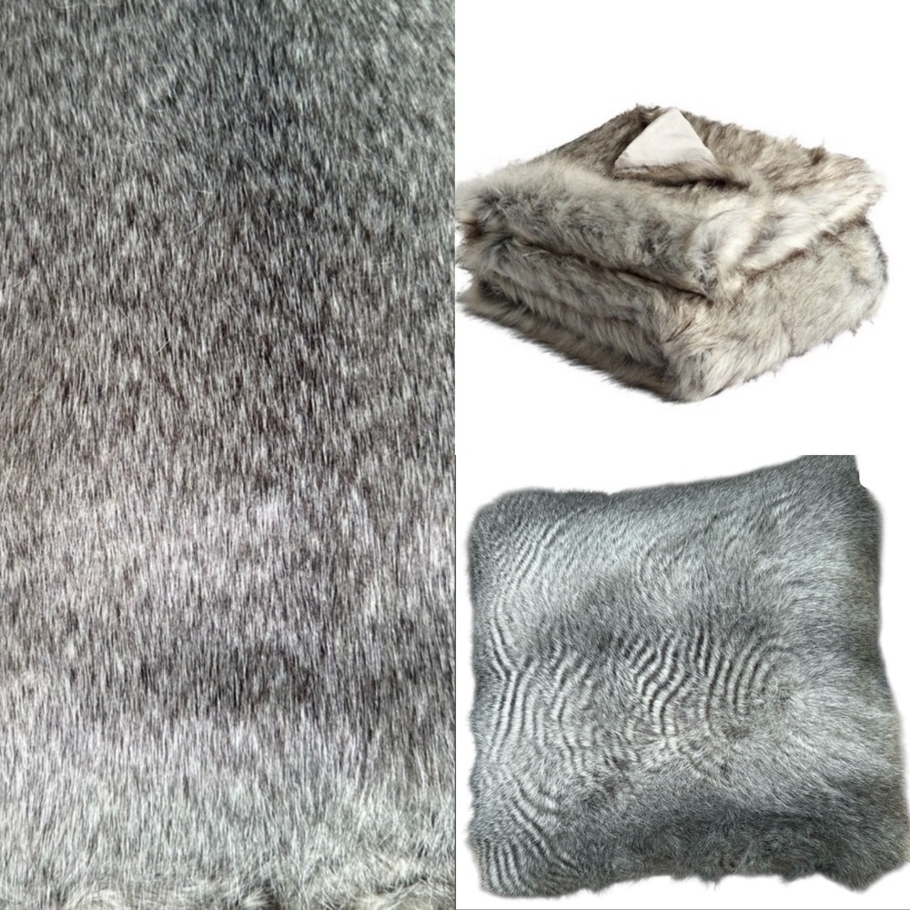 Gluckstein Luxurious Hawthorne Faux Fur Throw & Cushion Set
